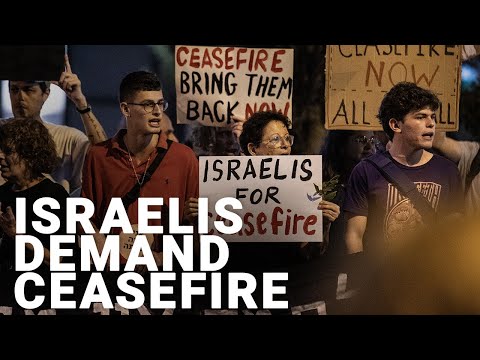 Israelis rally in Tel aviv demanding a ceasefire in Gaza