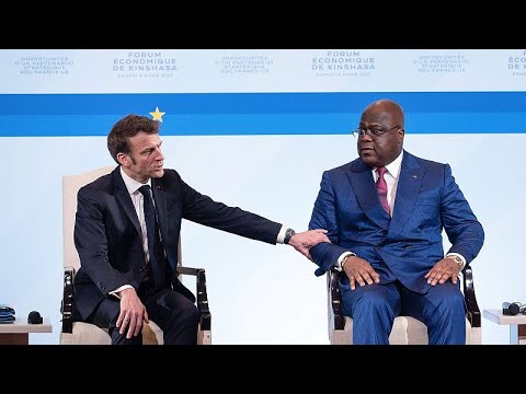 RDC : conf&eacute;rence de presse mouvement&eacute;e entre Macron et Tshisekedi