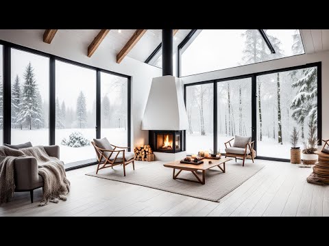 Winter coffee | framed winter tv art | cosy relaxing ambiance