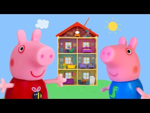 Peppa Pig Hiding Game | Family and Friends Hiding in Home Playset