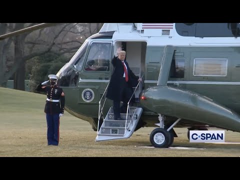 President Trump departs the White House