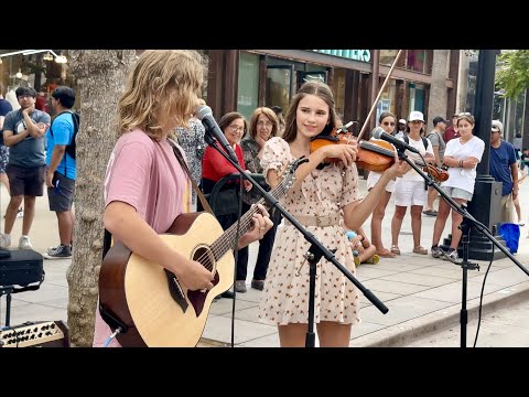 Crowd STOPS for AMAZING Street Performance | Stand By Me - Karolina Protsenko &amp; Oscar Stembridge