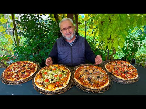 How to Make the Best Homemade Pizza Recipe 🍕 Cook in a Wood Oven 🔥 Village Life