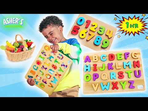 Learn ABCs, Numbers, Fruits and Vegetables in 1 Hour | Asher's Learning Adventures