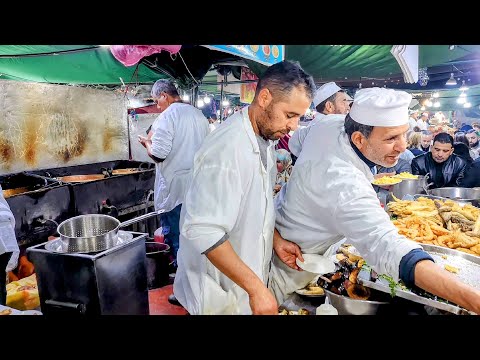 Jamaa el Fna Square by Night, Marrakech | The Biggest and Most Exciting Moroccan Street Food Scene