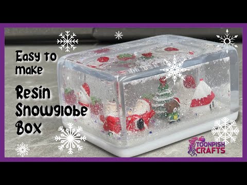 Ice cube resin snow globe is easy