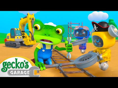 Muddy Mechanicals Railway Mystery | Gecko's Magical World | Animal &amp; Vehicle Cartoons for Kids