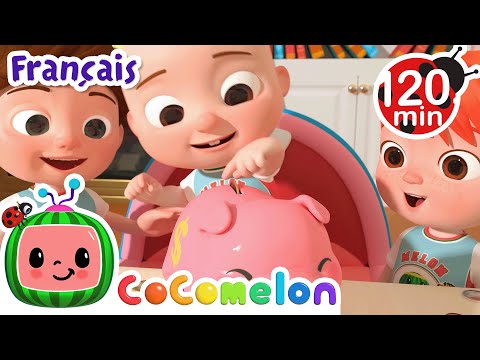 La chanson de la tirelire | Chansons pour B&eacute;b&eacute;s | CoComelon Le coin des Animaux de JJ - Comptines