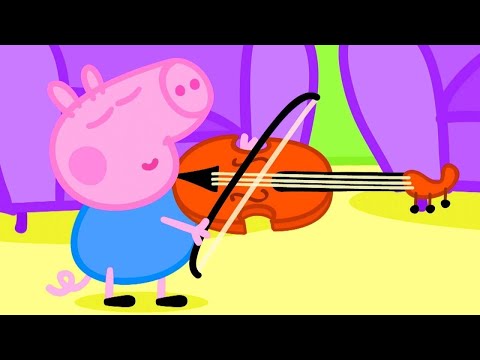 Peppa Pig And George Learn How To Play Musical Instruments 🐷 🎻  Peppa Pig