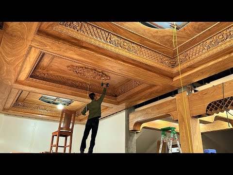 Mr.Văn Latest Design Beautiful Wood Decorate Vintage Ceiling Living Room||Extremely Ingenious Skills