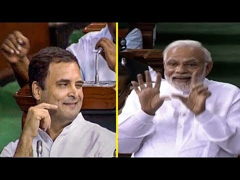 Rahul Gandhi's hug &amp; wink act and how PM Modi responded | FULL VIDEO