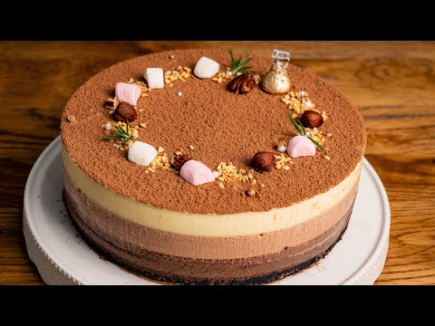 Triple Chocolate Mousse| No Bake | No Oven | No Egg