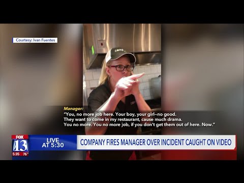 Restaurant manager fired over videotaped dispute with Latina employee, children