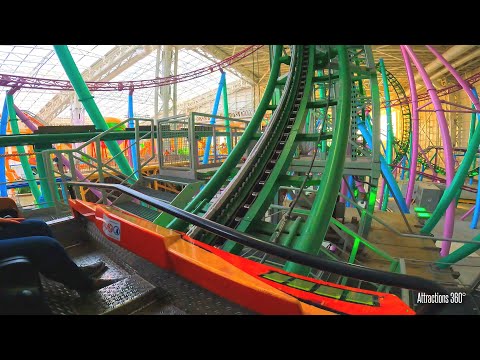 Teenage Mutant Ninja Turtles Coaster | World's Steepest Indoor Coaster Ride | TMNT Shellraiser 2022