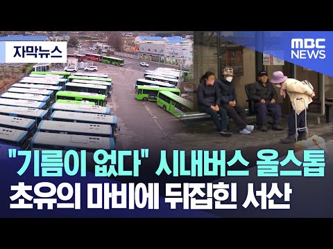 [자막뉴스] &quot;기름이 없다&quot; 시내버스 올스톱 초유의 마비에 뒤집힌 서산 (대전MBC 뉴스)