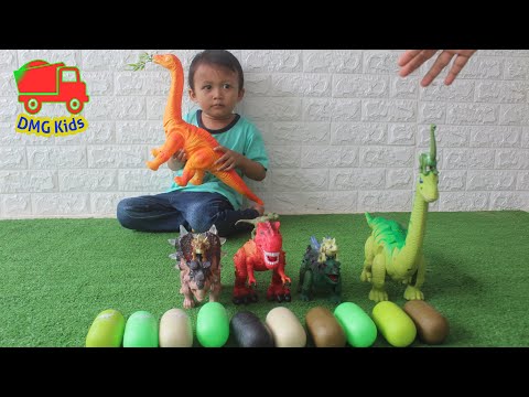 Mencari Anak Bayi Dinosaurus - Brachiousarus, Diplodocus, T-Rex, Pentaceratops dan Stegosaurus