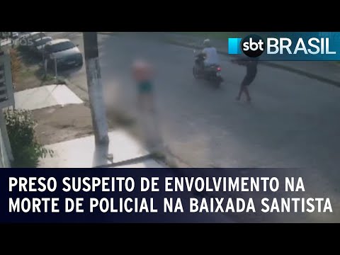 Preso suspeito de envolvimento em execu&ccedil;&atilde;o de policial na Baixada Santista | SBT Brasil (03/01/24)