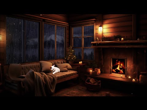 Cozy Rain with Fireplace: Relaxing Rain Sounds for Instant Relaxation and Sleep 🌧️