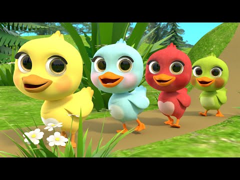 5 Little Rainbow Ducklings - New Nursery Rhymes &amp; Simple Songs