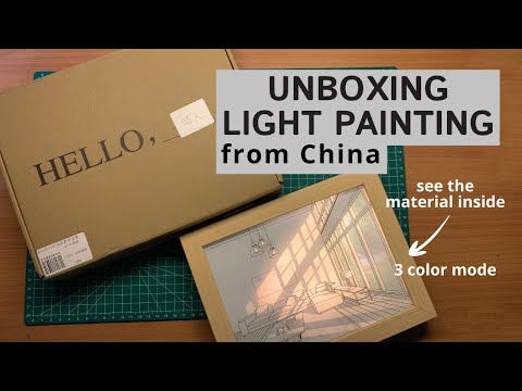 UNBOXING Light Painting dari China | Review Light Box Frame