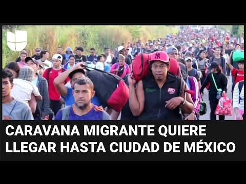 Una nueva caravana migrante sale desde Tapachula en v&iacute;speras de la Nochebuena