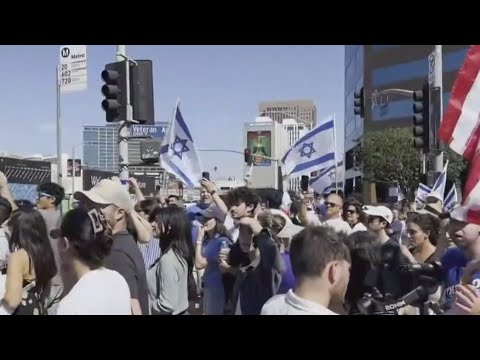 LA's Jewish community holds protests over Hamas attacks