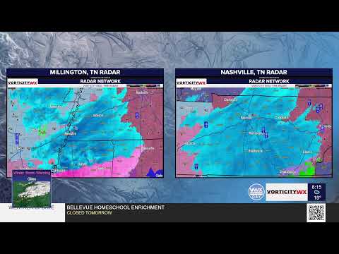 Vorticity Real-Time Radar // Tennessee Winter Storm // 1.14.24