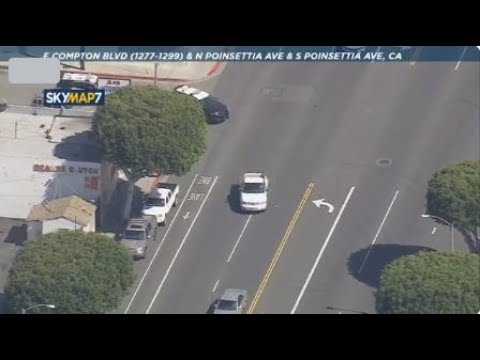 Police in pursuit of vehicle near Compton area