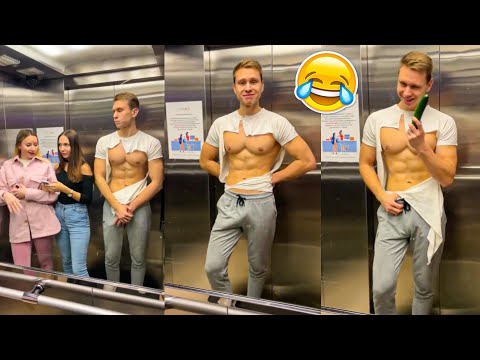 BIG CUCUMBER IN THE ELEVATOR - PEOPLE'S REACTION / SUCCESSFUL DEN 