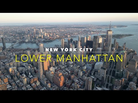 4K in 4MIN Aerial views 9/11 Memorial &amp; Lower Manhattan New York City