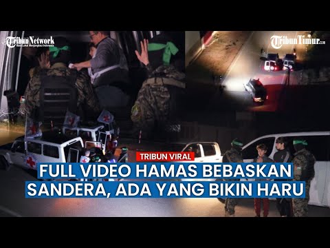 FULL! Detik-detik Pejuang Hamas Bebaskan Sandera di Malam Hari