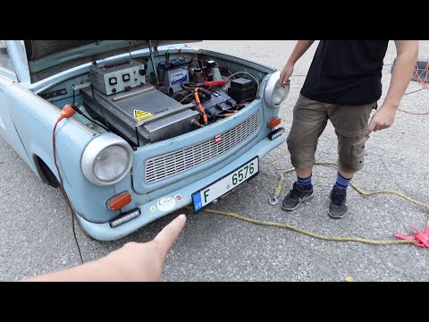 Trabant Elektro - uk&aacute;zka prototypu + porucha při j&iacute;zdě