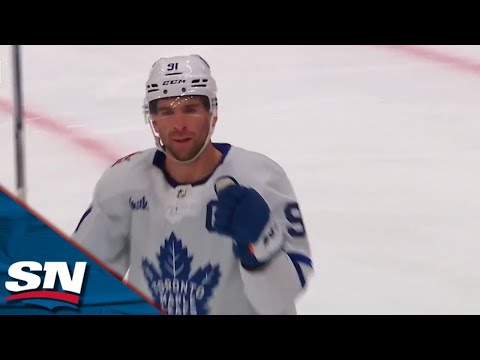 Maple Leafs' Tavares Notches Point No. 999 On Cheeky Through-The-Legs Tip-In Goal