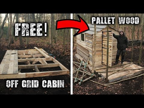 Building an Off Grid Cabin using Free Pallet Wood: A Wilderness Project