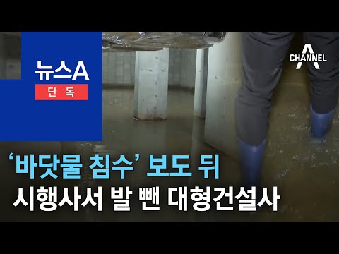 [단독]&lsquo;바닷물 침수&rsquo; 보도 뒤 시행사서 발 뺀 대형건설사 | 뉴스A