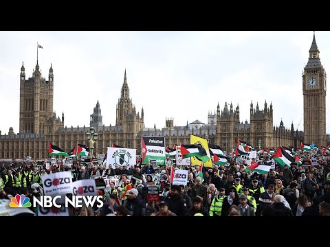 Thousands join pro-Palestinian demonstration in London