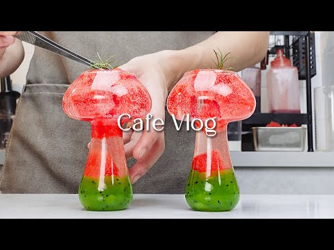 😌누워서 카페 브이로그 보는 건 힐링 그🍉1 hours/Cafe Vlog/ASMR/Tasty Coffee