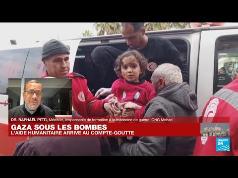 Gaza sous les bombes : l&rsquo;aide humanitaire arrive au compte-goutte &bull; FRANCE 24