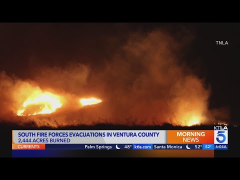 Evacuations ordered as wildfire erupts in Ventura County