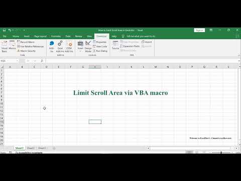 How to Limit Scroll Area in Excel