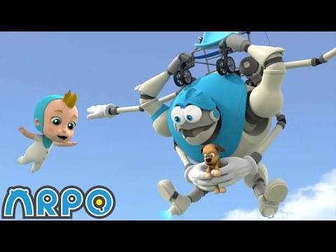 Puppy on the LOOSE!!!! | ARPO The Robot | Funny Kids Cartoons | Kids TV Full Episodes