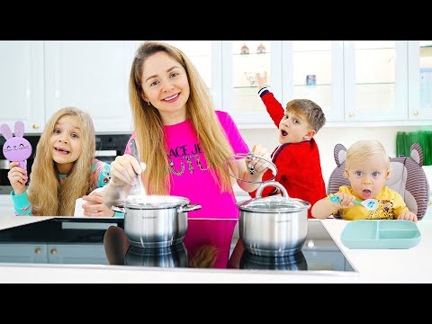 Diana y Roma jugando y cocinando con mam&aacute; - Colecci&oacute;n de videos para ni&ntilde;os