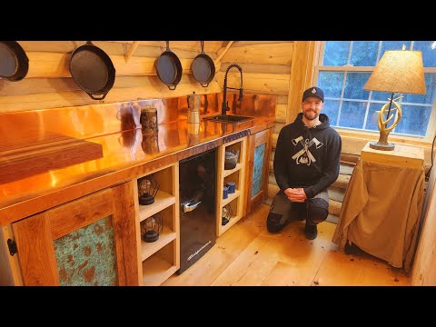 Simple Off-Grid Water System + Copper Countertop Install / Ep110 / Outsider Cabin Build