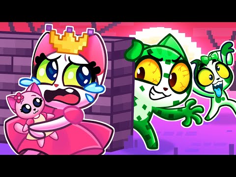 Rescue Baby Cat From Minecraft World⚔️ Toddler Video By Purr-Purr Stories