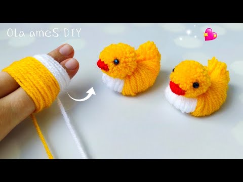 It's so Cute !! Super Easy Duckling Making Idea with Yarn - DIY Woolen Dolls - Amazing Woolen Crafts