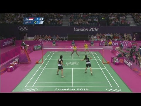 INA v AUS - Women's Doubles Badminton Group C Full Match - London 2012 Olympics