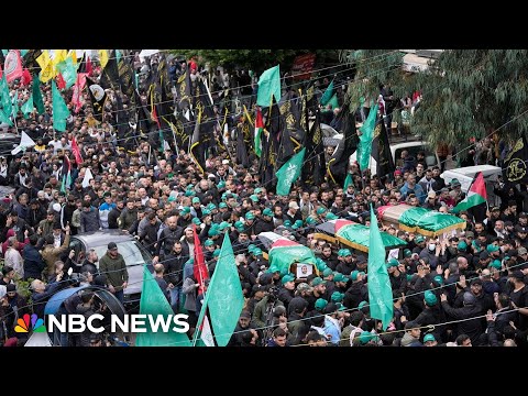 Funeral of Hamas deputy leader draws huge crowds in Beirut