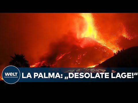 VULKANAUSBRUCH AUF LA PALMA: &quot;Desolate Lage!&quot; Sechs Meter hohe Lavastr&ouml;me - Alarm auf Kanareninsel