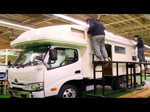 The process of making a Japanese camping car. Japan's best camping car factory.