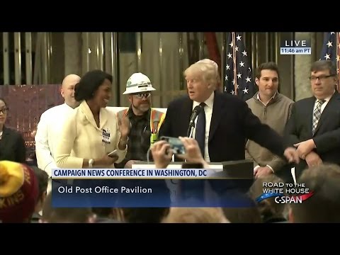 Donald Trump conducts impromptu job interview during press conference (C-SPAN)